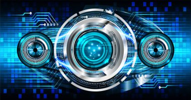 Sanal teknoloji arkaplanı devresi