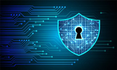 anahtar deliği ile arkaplan illüstrasyonu, dijital güvenlik kavramı