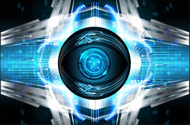 göz siber devre gelecekteki teknoloji konsepti