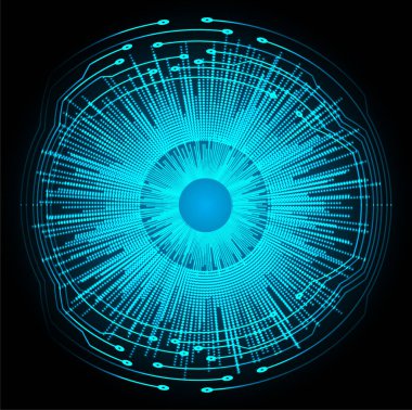 göz siber devre gelecekteki teknoloji konsepti