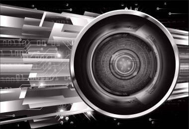 göz siber devre gelecekteki teknoloji konsepti