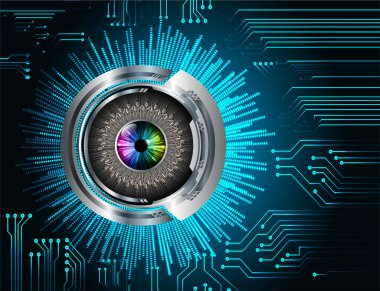 göz siber devre gelecekteki teknoloji konsepti
