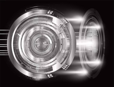 göz siber devre gelecekteki teknoloji konsepti