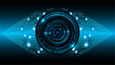 göz siber devre gelecekteki teknoloji konsepti