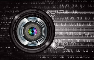 göz siber devre gelecekteki teknoloji konsepti