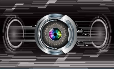 göz siber devre gelecekteki teknoloji konsepti