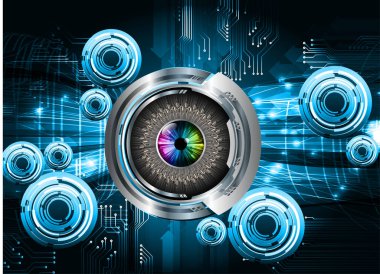 göz siber devre gelecekteki teknoloji konsepti