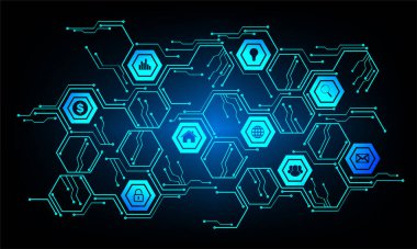 soyut altıgen teknolojisi vektör arkaplanı