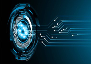 göz siber devre gelecekteki teknoloji konsepti