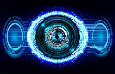 göz siber devre gelecekteki teknoloji konsepti