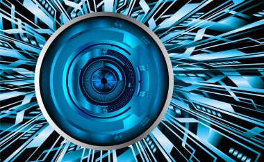 göz siber devre gelecekteki teknoloji konsepti