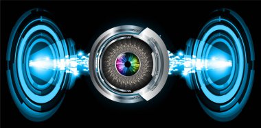 göz siber devre gelecekteki teknoloji konsepti