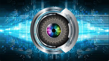 göz siber devre gelecekteki teknoloji konsepti