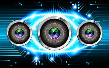 göz siber devre gelecekteki teknoloji konsepti