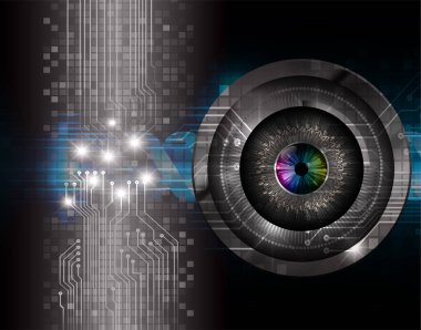 göz siber devre gelecekteki teknoloji konsepti