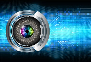 göz siber devre gelecekteki teknoloji konsepti