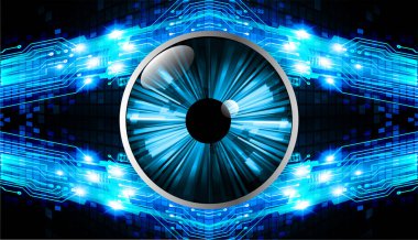 göz siber devre gelecekteki teknoloji konsepti