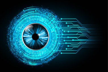 göz siber devre gelecekteki teknoloji konsepti