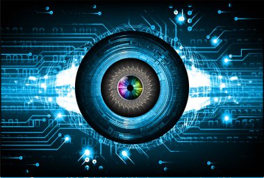 göz siber devre gelecekteki teknoloji konsepti