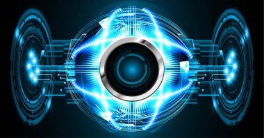 göz siber devre gelecekteki teknoloji konsepti