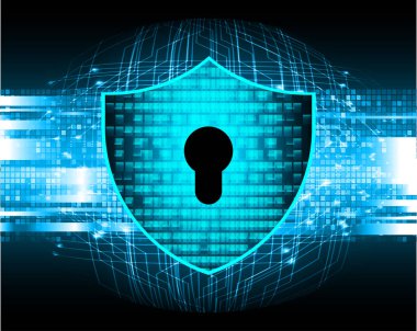 anahtar deliği ile arkaplan illüstrasyonu, dijital güvenlik kavramı