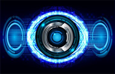 göz siber devre gelecekteki teknoloji konsepti