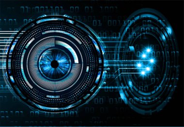 göz siber devre gelecekteki teknoloji konsepti