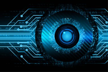 göz siber devre gelecekteki teknoloji konsepti