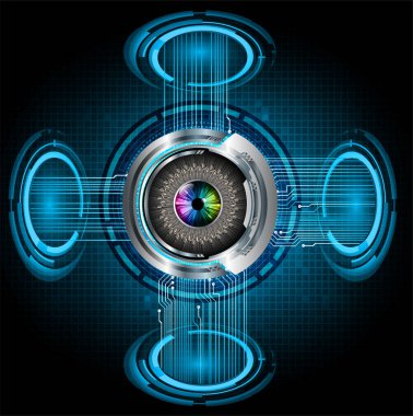 göz siber devre gelecekteki teknoloji konsepti