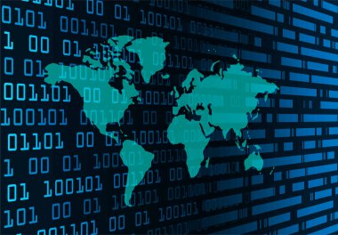 ikili kodlu dünya haritası