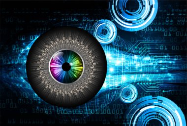 göz siber devre gelecekteki teknoloji konsepti
