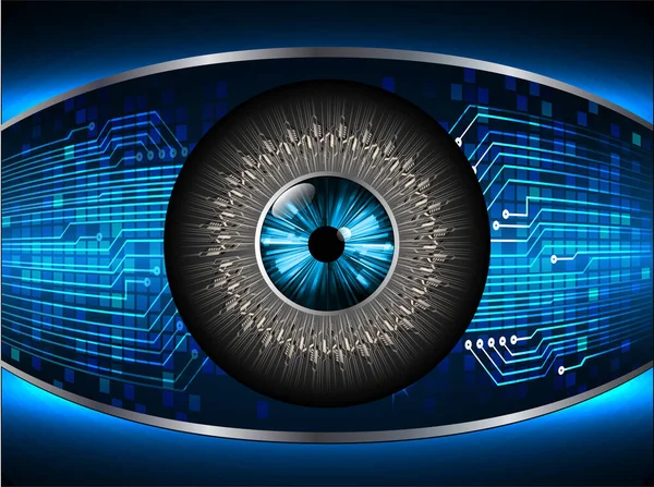 Eye Cyber Circuit Future Technology Concept Background — Stock Vector