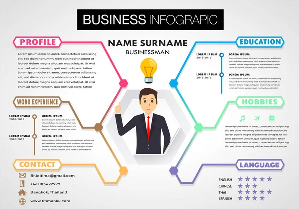 Ilustracja Wektorowa Infografiki Biznesowej Ikonami — Wektor stockowy