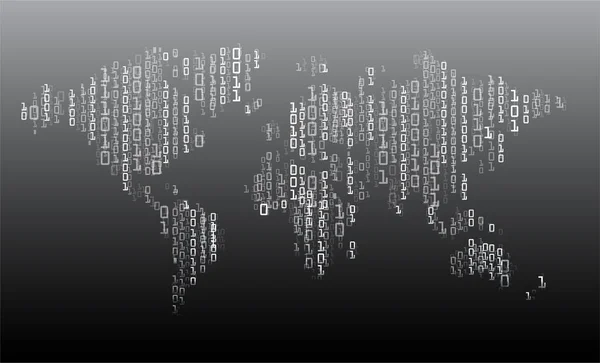Carte Monde Avec Globe Continents Illustration Vectorielle — Image vectorielle