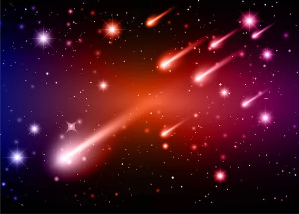 우주의 별들과 은하입니다 일러스트 — 스톡 벡터