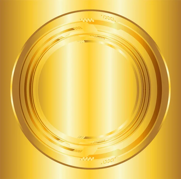 Moneda Oro Sobre Fondo Negro — Vector de stock