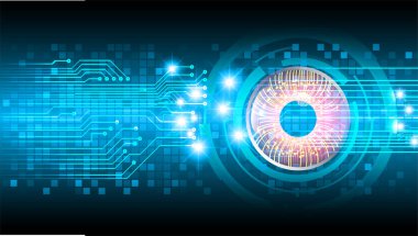 göz siber devre gelecekteki teknoloji konsepti