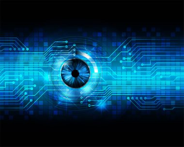 göz siber devre gelecekteki teknoloji konsepti