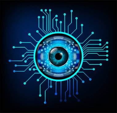 göz siber devre gelecekteki teknoloji konsepti