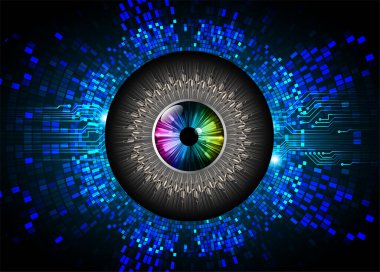 göz siber devre gelecekteki teknoloji konsepti