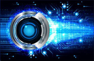 göz siber devre gelecekteki teknoloji konsepti