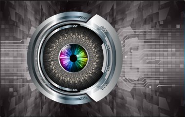 göz siber devre gelecekteki teknoloji konsepti