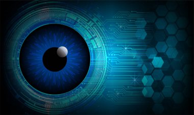 göz siber devre gelecekteki teknoloji konsepti