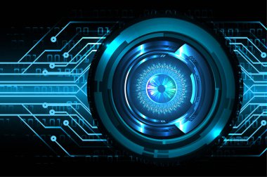 göz siber devre gelecekteki teknoloji konsepti