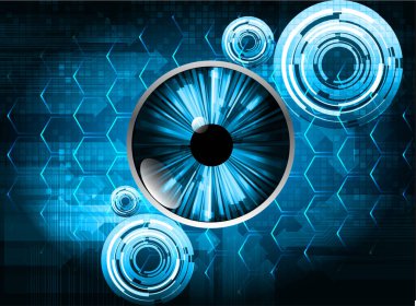 göz siber devre gelecekteki teknoloji konsepti