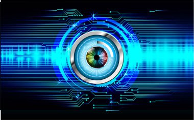 göz siber devre gelecekteki teknoloji konsepti