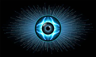 göz siber devre gelecekteki teknoloji konsepti