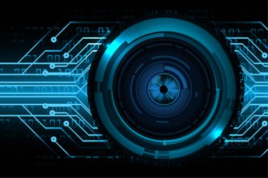 göz siber devre gelecekteki teknoloji konsepti