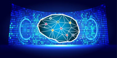 siber güvenlik konsepti arka plan, soyut fütüristik duvar kağıdı