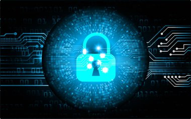 Dolabı olan arka plan vektör illüstrasyonu, dijital güvenlik kavramı